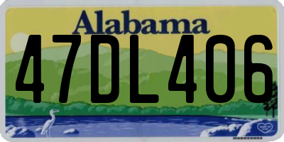 AL license plate 47DL406