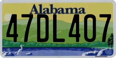 AL license plate 47DL407