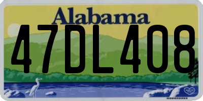 AL license plate 47DL408