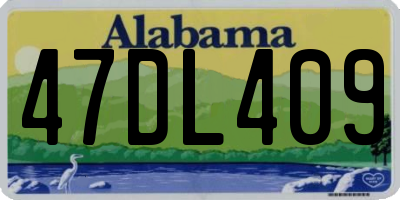 AL license plate 47DL409