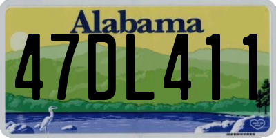 AL license plate 47DL411