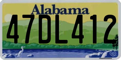 AL license plate 47DL412