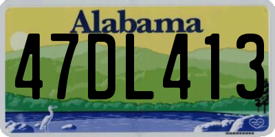 AL license plate 47DL413
