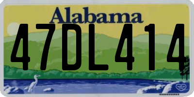 AL license plate 47DL414