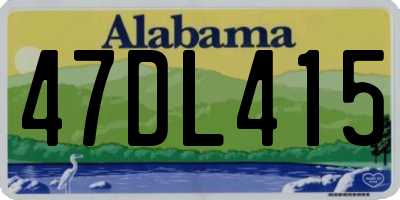 AL license plate 47DL415