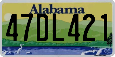 AL license plate 47DL421