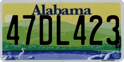 AL license plate 47DL423