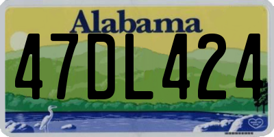 AL license plate 47DL424