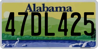 AL license plate 47DL425