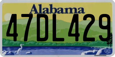 AL license plate 47DL429