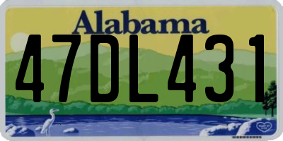 AL license plate 47DL431