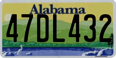 AL license plate 47DL432