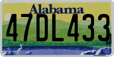 AL license plate 47DL433