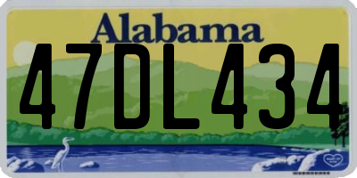 AL license plate 47DL434