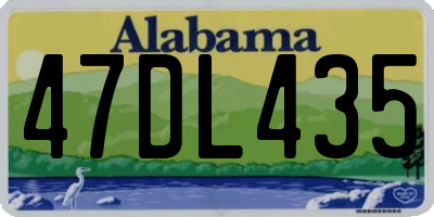 AL license plate 47DL435