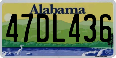 AL license plate 47DL436