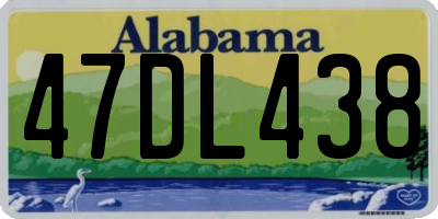 AL license plate 47DL438