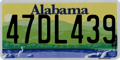 AL license plate 47DL439