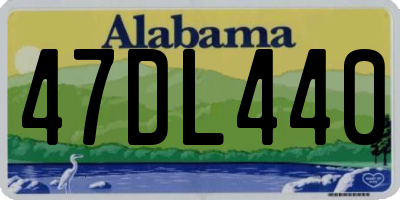 AL license plate 47DL440