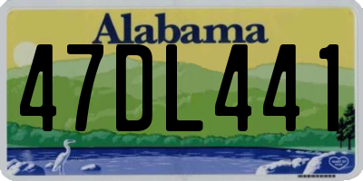 AL license plate 47DL441