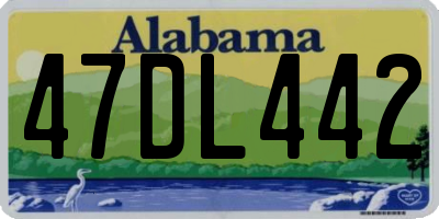 AL license plate 47DL442