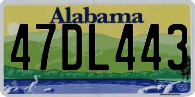 AL license plate 47DL443