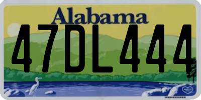 AL license plate 47DL444