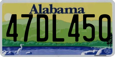 AL license plate 47DL450