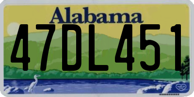 AL license plate 47DL451