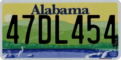 AL license plate 47DL454