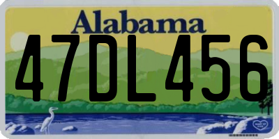 AL license plate 47DL456