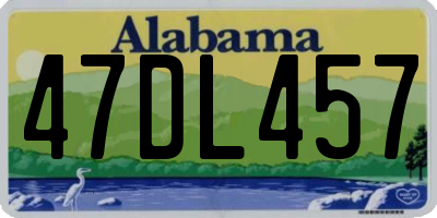 AL license plate 47DL457