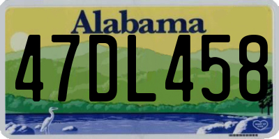 AL license plate 47DL458