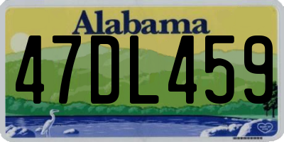 AL license plate 47DL459
