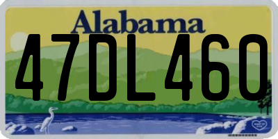 AL license plate 47DL460