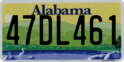 AL license plate 47DL461