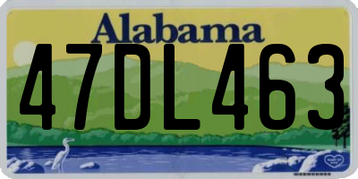 AL license plate 47DL463