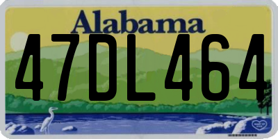AL license plate 47DL464
