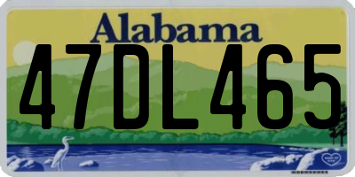 AL license plate 47DL465