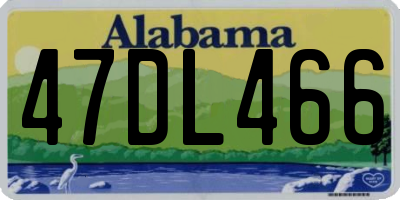 AL license plate 47DL466