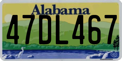 AL license plate 47DL467