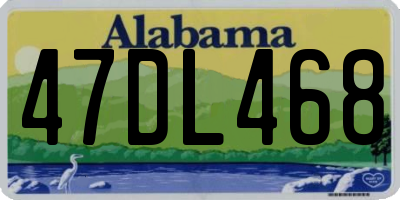 AL license plate 47DL468