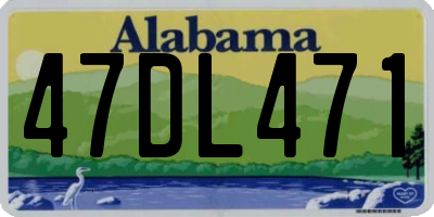 AL license plate 47DL471