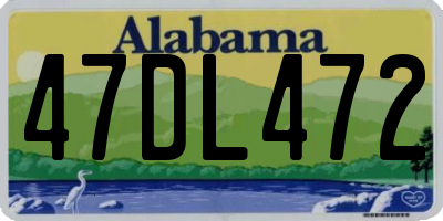AL license plate 47DL472