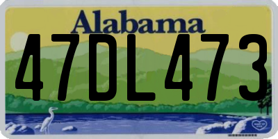 AL license plate 47DL473