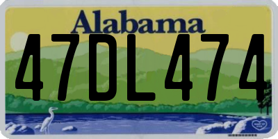 AL license plate 47DL474