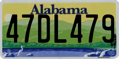 AL license plate 47DL479
