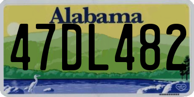 AL license plate 47DL482