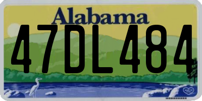 AL license plate 47DL484