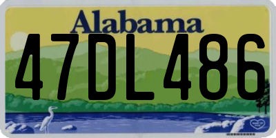 AL license plate 47DL486
